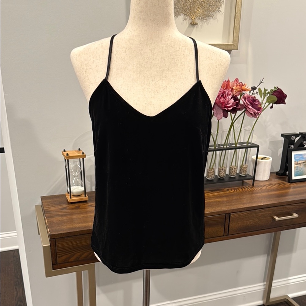 Elegant Black Velvet Women's Top